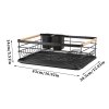 Living and Home Kitchen Dish Drainer Rack Iron Dish Drainer with Removable Drip Tray, Kitchen Organizer Storage Shelf