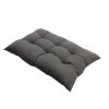 Living and Home Dark Grey Rectangular Tufted Bench Cushion Seat Pad, 120cm W x 80cm D