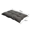 Living and Home Dark Grey Rectangular Tufted Bench Cushion Seat Pad, 120cm W x 80cm D
