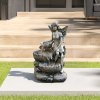 Living and Home Fairy Solar Resin Water Fountain Water Feature