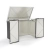 Living and Home 7 x 3 ft Lockable Steel Garden Metal Junk/Bike Storage Shed, Anthracite