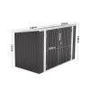 Living and Home 7 x 3 ft Lockable Steel Garden Metal Junk/Bike Storage Shed, Anthracite