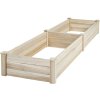 Living and Home Rectangular Raised Planter Box Solid Wood Raised Garden Bed with 2 Compartments