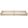 Living and Home Rectangular Raised Planter Box Solid Wood Raised Garden Bed with 2 Compartments