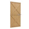 Living and Home 100cm W X 183cm H Garden Flat Top Pine Wood Gate Kit