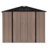 7.84 x 6.1FT Apex Roof Metal Garden Storage Shed with Lockable Door
