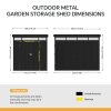 6.56 x 8.46FT Metal Garden Tool Shed