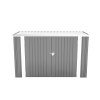 Living and Home 7 x 3 ft Lockable Steel Garden Metal Junk/Bike Storage Shed, Grey
