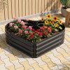 Galvanised Steel Raised Garden Bed, 108cm W x 93cm D x 28.5cm H