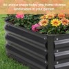 Galvanised Steel Raised Garden Bed, 108cm W x 93cm D x 28.5cm H