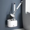Living and Home Toilet Bowl Silicone and Nylon Brushes Combo Set