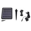 Living and Home Grey Layered Cascade Solar-powered Water Fountain for Outdoors, LED Lights, Handmade, Low-Maintenance, Resin, Water Feature