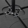 Living and Home 3M Large Square Canopy Rotating Outdoor Cantilever Parasol with Square Fillable Base (Up to 60/80kg filled with water/sand)