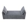 Living and Home Upholstered Storage Bench with 2 Pillow, Grey