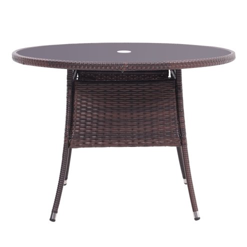 Rattan Outdoor Garden Table Patio Dining Tables Multi Size