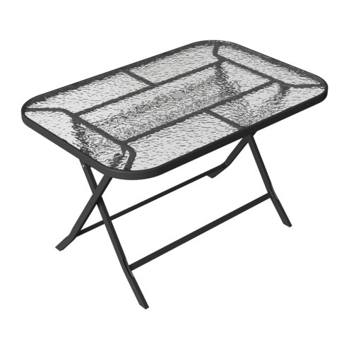 120x80cm Outdoor Folding Table with Umbrella Hole