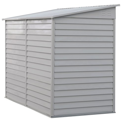 Living and Home 4.7x8.8FT Outdoor Metal Garden Storage Shed, White