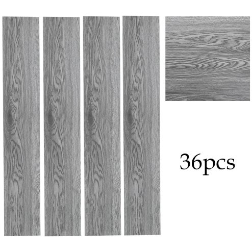 Livingandhome 36pcs Rustic Lifelike Wood Grain Self-adhesive PVC Flooring