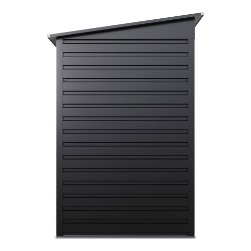 Living and Home 182.6cm H Outdoor Galvanized Steel Storage Shed with Dual Doors, Grey