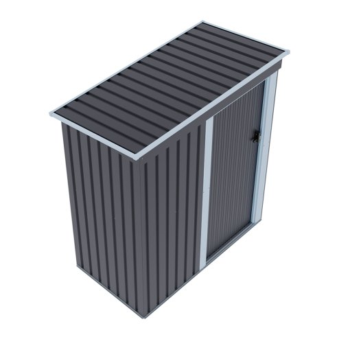 Living and Home 5 x 3 FT Outdoor Metal Storage Shed with Lockable Door