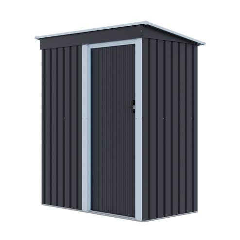 Living and Home 5 x 3 FT Outdoor Metal Storage Shed with Lockable Door