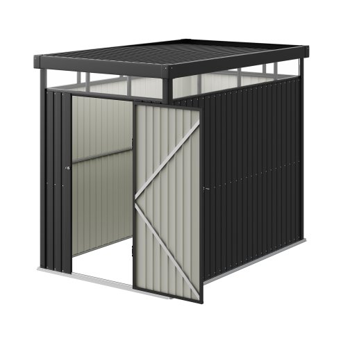 Living and Home 5.3 x 8.5FT Outdoor Metal Garden Storage Shed, Anthracite