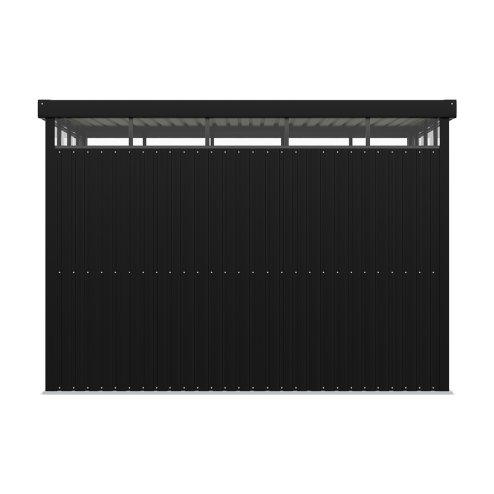 Living and Home 2.6x3x2m Charcoal Black Galvanized Steel Storage Shed with Lockable Doors