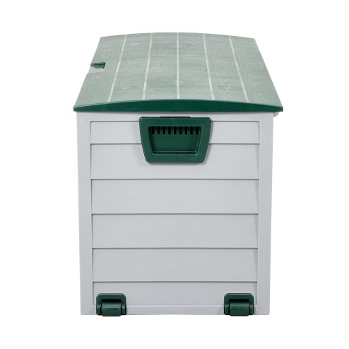 Living and Home 290L Plastic Outdoor Garden Storage Deck Box with Wheels