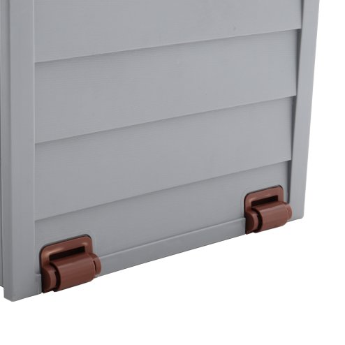 Livingand Home 290L Waterproof Large Plastic Garden Storage Box with Wheels