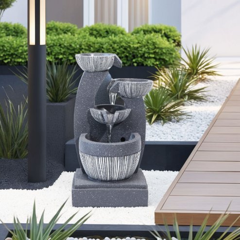 Living and Home Outdoor Electric Freestanding Garden Fountain Rockery Decor