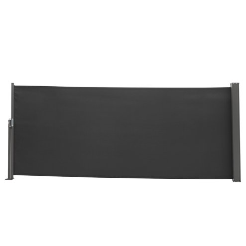 Living and Home 300cm Outdoor Patio Retractable Side Awning Balcony Sunshade Blind, Dark Grey