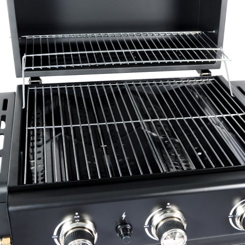 Living and Home 3-Burner Outdoor BBQ Propane Gas Grill with Wheels