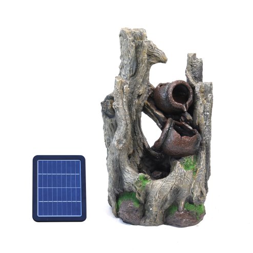 Living and Home Outdoor Water Fountain Rockery Decoration Solar Powered Water Feature