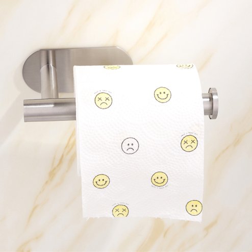 Living and Home Modern Wall Mounted Stainless Steel Toilet Paper Roll Holder for Bathroom