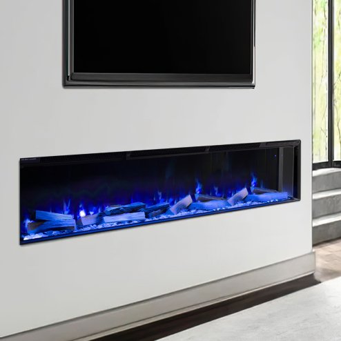 Living and Home 70Inch 3-Sided Smart Electric Fireplace with Remote Control