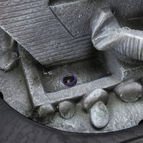 Living and Home Cascade Tabletop Fountain Water Feature with LED Light