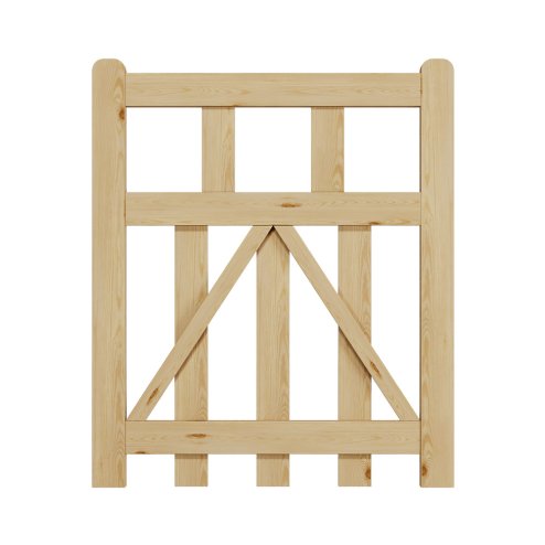 Living and Home 2.5x3ft Outdoor Wooden Garden Gate Fence Door