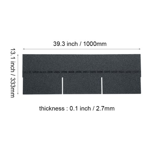 Living and Home 18Pcs 3-Tab Asphalt Shingles Bitumen Roofing, Black