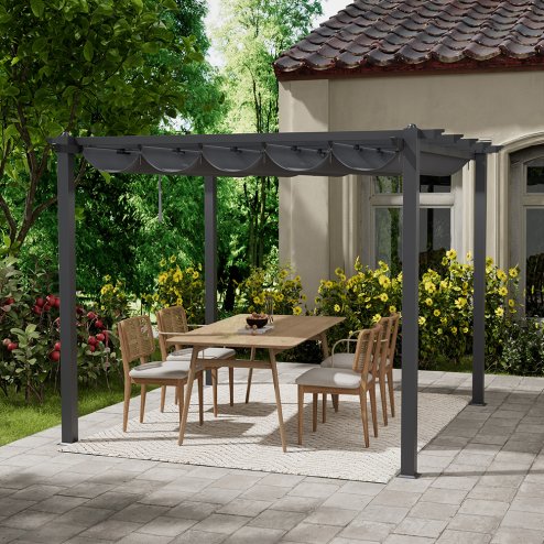 3x3M Aluminum Patio Pergola with Canopy