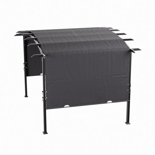 Retractable Arc-Shaped Steel Pergola 360cm W x 283cm D x  227cm H