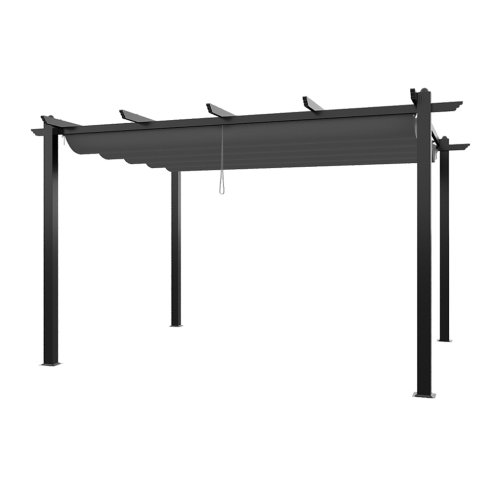 13x10ft Aluminium Pergola with Retractable Roof