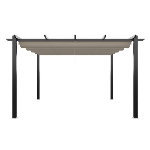 13x13ft Aluminium Pergola with Retractable Roof
