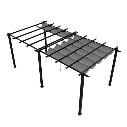 10x20ft Aluminium Pergola with Retractable Roof