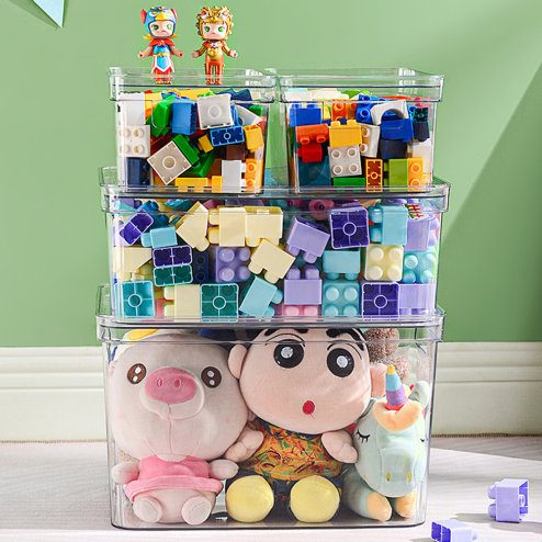 Living and Home 4Pcs Transparent Stackable Storage Box Set