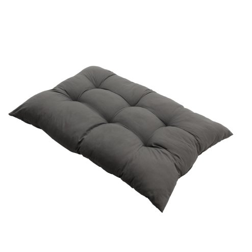 Living and Home Dark Grey Rectangular Tufted Bench Cushion Seat Pad, 120cm W x 80cm D