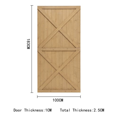 Living and Home 100cm W X 183cm H Garden Flat Top Pine Wood Gate Kit