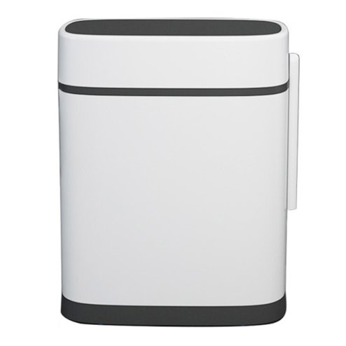 Living and Home Slim Plastic Trash Can with Built-in Toilet Brush