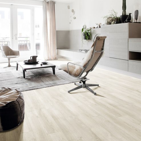 Living and Home 36pcs PVC Wooden Self-adhesive Laminate Flooring Planks for Home Decor, Light Grey