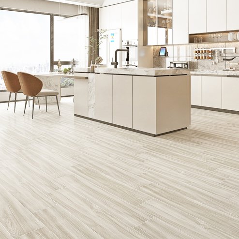 Living and Home 36pcs PVC Wooden Self-adhesive Laminate Flooring Planks for Home Decor, Light Grey