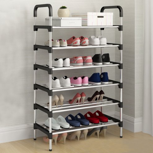 Living and Home 6-Tier Galvanised Steel Shoe Rack